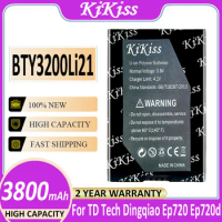 Battery BTY3200Li21 3800mah For TD Tech Dingqiao Ep720 Ep720d Walkie-Talkie Recorder Bateria