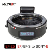 Viltrox EF-E5 AF Lens Adapter with OLED Ddisplay for Canon EOS EF EF-S Lens to Sony E Mount Camera A9 A7II