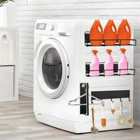 4 PCS Magnetic Shelves for Washing Machine Magnetic Washing Machine Shelf Magnetic Laundry Organizer