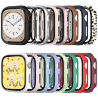 Screen Protector for Apple Watch Case 44mm 45mm 41mm 40mm iwatch 6 SE 5 3 42mm 38mm Tempered Glass+cover Apple watch Series 7 8