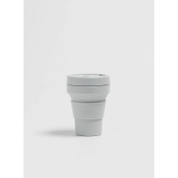 Stojo -環保高耐熱矽膠摺疊杯12oz-灰白色 