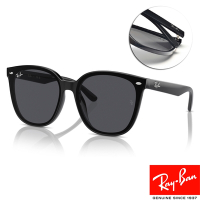 RayBan 雷朋 大方框太陽眼鏡 成毅同款/黑 深灰鏡片#RB4423D 60187-66mm