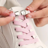 1 Pair Kids Adult Elastic Cross Buckle Elastic Shoe Laces No Tie for Adults Widened Tieless Tie Shoelaces Lock for Kids Sneakers
