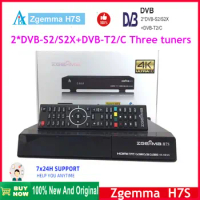 Zgemma H7S E2 Linux Satellite Receiver 4K UHD 2*DVB-S2/S2X + DVB-T2/C Three tuners Digital Decoder Receptor Enigma Smart TV BOX