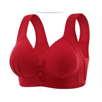 Bra Pakaian Dalam BH070 Wanita Model Terbaru Busa Tipis Elegan 46/105C MERAH