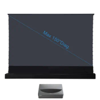 T9USP 130'' 135'' 150'' 16:9 2022 New Black Ultra Short Throw Ambient Light Rejecting Retractable Screen for UST Projector