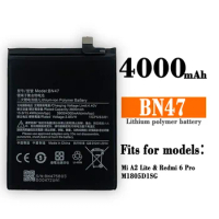 BN47 4000mAh Battery For Xiaomi Mi A2 Lite Xiao Mi Redmi 6 Pro BN 47 Mobile Phone Replacement New Bateria+Tools