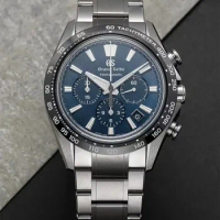 New Luxury Brand Grand Seiko SLGC001G Tentagraph Evolution 9 Collection Steel Strap Chronograph Quartz Watch For Men