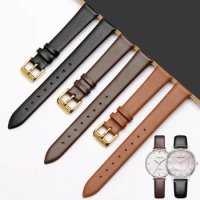 Watchband watch accessories white watch strap 12-24mm thin cow leather watch band women and men watc