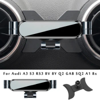 Car Phone Mount Holder For Audi A3 S3 RS3 8V 8P Q2 GAB SQ2 A1 8X Sportback Car Interior Accessories