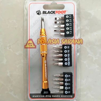 Obeng HP Arloji 17pcs Set Magnet Presisi BLACKFOOT Screwdriver Bits Plus Minus Bintang HT.3.5.1.17