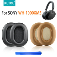 KUTOU Replacement Earpads Memory Foam Cover for Sony WH-1000XM5 1000XM5 Headphone Ear Pads Cushions