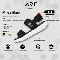 ARF Mirae Black Sandal Gunung Wanita Sepatu Sendal Korea Casual Hitam