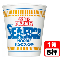 【NISSIN 日清】CUP NOODLE經典海鮮風味泡麵杯麵 8杯入 日本直送原裝進口 消夜點心拉麵 即食麵(75gX8杯)