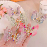 Korean Style Butterfly Hair Clip Hair Clip Hairpin Hanfu Hair Accessories Headwear Hair Ornament Butterfly Hairpin Daily