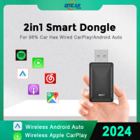 Carplay Wireless Adapter Android Auto 2in 1 Smart Dongle 2024 5G WIFI For iphone Android Phone For Volvo Benz Mg Kia Chery VW