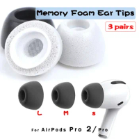 For Apple AirPods Pro 2 Ear Tips Memory Foam Tips Anti Slip Earbuds Ear Cushion Replacement Earphone Ear pads Small Medium Large