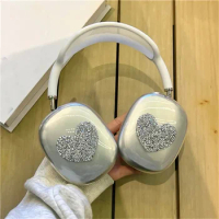 Luxury Love Heart Star Protective Case For Apple Airpods Max Earphone Case Clear Soft Silicone Headphone For Airpods Max Protect