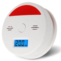 CO Sensor High Sensitivity Carbon Monoxide Concentration Detector Wireless CO Poisoning Smoke Detector Built in Siren Alarm