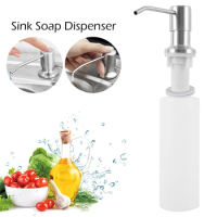1pc Sink Soap Dispenser for Kitchen Sink Liquid Soap Dispenser Bathroom Lotion Detergent Stainless Steel Hand Press Pumps