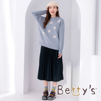 betty’s貝蒂思　百褶氣質款光澤長裙(深綠)