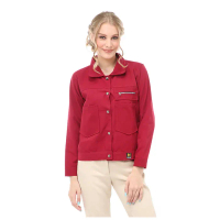 Hardwin Jacket Outer Wanita Jaket Pocket Zippy Material Baby Canvas ORIGINAL - Maroon