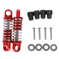2Pcs 1/28 RC Aluminum Shock Absorbers for RC Car K969 K989 K999 P929 4WD Short Course Drift Car Upgrade Parts-Red