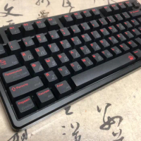 1 Set GMK Black Red Cyrillic Russian Keycaps PBT Dye Subbed Key Caps For Customized MX Switch Mechanical Keyboard Cherry Profile
