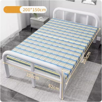 簡易摺疊床【加長款+條紋（寬150CM-雙人）】