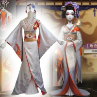 Game Anime Comic Identity V Cosplay Costumes Hunter Geisha Michiko Red Butterfly Chintz skin Cosplay Costume Uniforms Dresses