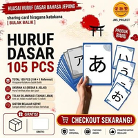 A5 sharing card hiragana katakana huruf dasar bahasa jepang A5 SHARING CARD