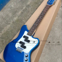 12 Strings metal blue electric guitar Jagu body maple neck rosewood fingerboard 22 frets white pickguard vintage tuners