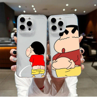 Sarung Telefon, Untuk iPhone 16, 11, 12, 13, 14, 15, Pro Max, Sarung, Shin-chan Crayon Satiated, XR,