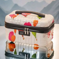 全城熱賣 - 16寸密碼鎖收納箱帶鎖的小盒子手提儲物盒宿舍化妝品小箱子行李箱彩虹氣球18寸【升級版帶鎖-帶絲帶】