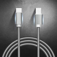 Heavy Duty Metal Braided USB Charger Cable for OnePlus 7 Pro Type C for Samsung Note 9 S10 S9 S8 Data Cable for LG Micro 2A FAST