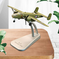 Aircraft 1:144 Scale Kids Adults B25 Aircraft Plane Model for Cafe Living Room Collectables Bookshel