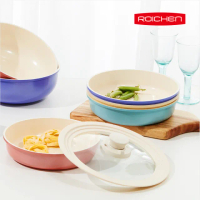 【Roichen】BESPOKE系列 平底鍋 24cm 韓國製 不含把手(奶油起司、蜜桃粉、藍莓紫、薄荷綠 四色可選)
