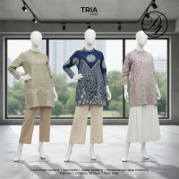Sallaco Tunik TRIA / Pakaian Atasan Wanita Batik Doby / Fashion Muslim Cantik