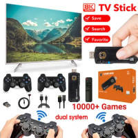 32G/64G Wireless Game Console Mecha Design Home TV Mini Game Console 3D Rocker Built in 3500+/10000+ Games for Kids Adults