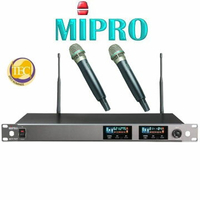 MIPRO ACT-727 無線麥克風 窄頻1U雙頻道純自動選訊接收機 配2支手握麥克風