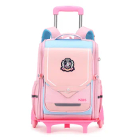 16 Inch School Bag with wheels for girls Rolling Backpack School Wheeled Backpack Bags Kids School Trolley Bags with Wheels