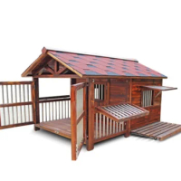 luxury pet supplies large dog house outdoor opposite door solid wood dog house