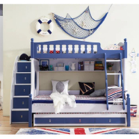 Bunk Bed Factory Price Wooden Child Bedroom Furniture Children Bed Kids Bunk Beds with Slides