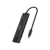 【KINYO】USB Type-C六合一多功能擴充座/USB集線器/USB Hub(PD、USB 3.2、HDMI介面KCR-416)