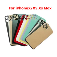 Big Camera Hole Back Glass For iPhone Xs Max Battery Back Cover Housing Glass For iPhone X Replacement