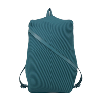 ISSEY MIYAKE 三宅一生 PLEATS PLEASE BIAS 斜紋開口後背包(藍綠)