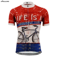 New Bike Ride Retro Team Cycling Jersey Customized Race Tops Maillot Classical OROLLING