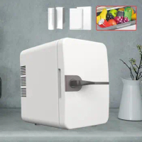 Compact Mini Fridge Can Store 6 Cans DC12V 30W 4 Liters Personal Refrigerator for Beverage Drinks Cosmetics Beverage Small Place