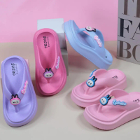 Sandal jepit wedges anak perempuan labubu sandal karet eva rubber karakter terbaru sendal fashion an