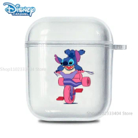 Disney Stitch Bluetooth Earphones Case for Apple AirPods 3 2 1 AirPods Pro Transparent Headphones Protective Cover Customizable